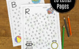 Printable Alphabet Letter Search And Find Pages Frugal