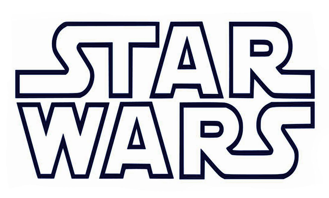 Printable B W Star Wars Logo Star Wars Stencil Star 