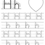 Printable Letter H Tracing Worksheet With Number And Arrow