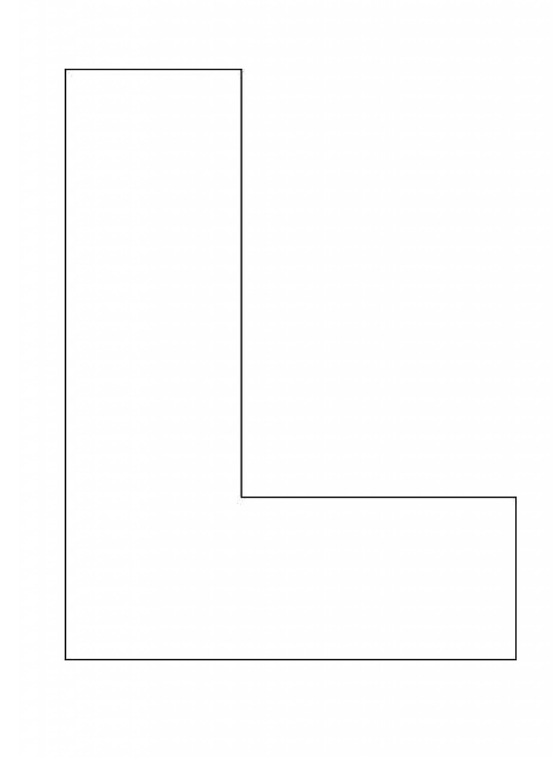 Printable Letter L Template Template For The Letter L 