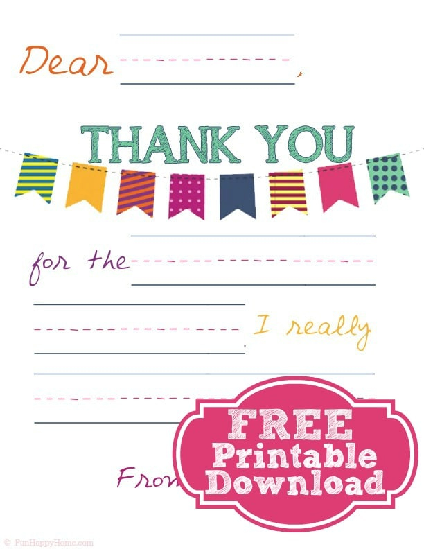 Printable Thank You Notes That Will Make Your Kids Feel 