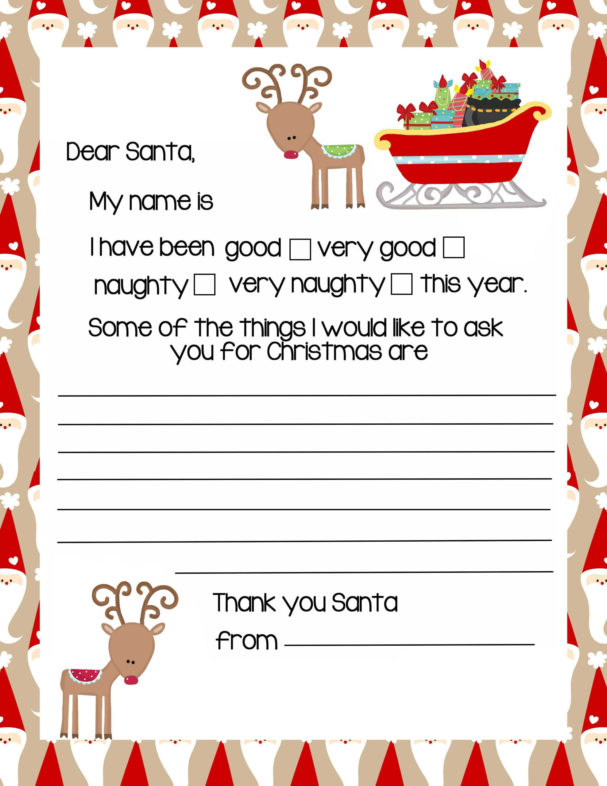 Reindeer Letter To Santa Claus With Images Santa 