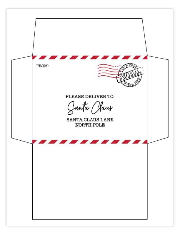 Santa Claus Envelope Free Printable Letters Christmas