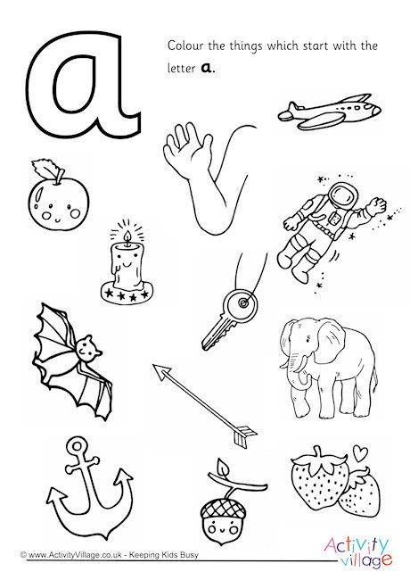 Start With The Letter A Colouring Page Letter A Coloring 