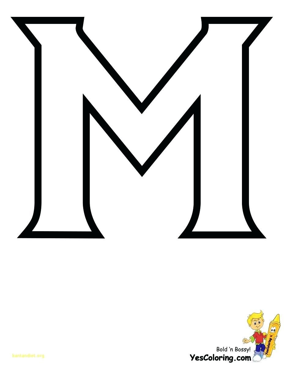 Stencil Letters Template Printable Letter M Alphabet