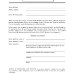 Tenant 30 Day Notice To Vacate Free Printable Documents