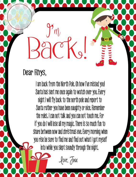 The Editable Elf On The Shelf Return Letter Builds Up The 