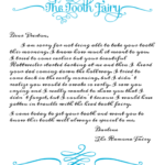 The Tooth Fairy Forgot Tooth Fairy Letter Tooth Fairy