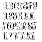 This Collection Of Stencils Are The Monogram KK Font