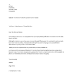 Two Weeks Notice Resignation Templates At