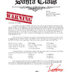 Warning Letter From Santa Naught List Santa Letter