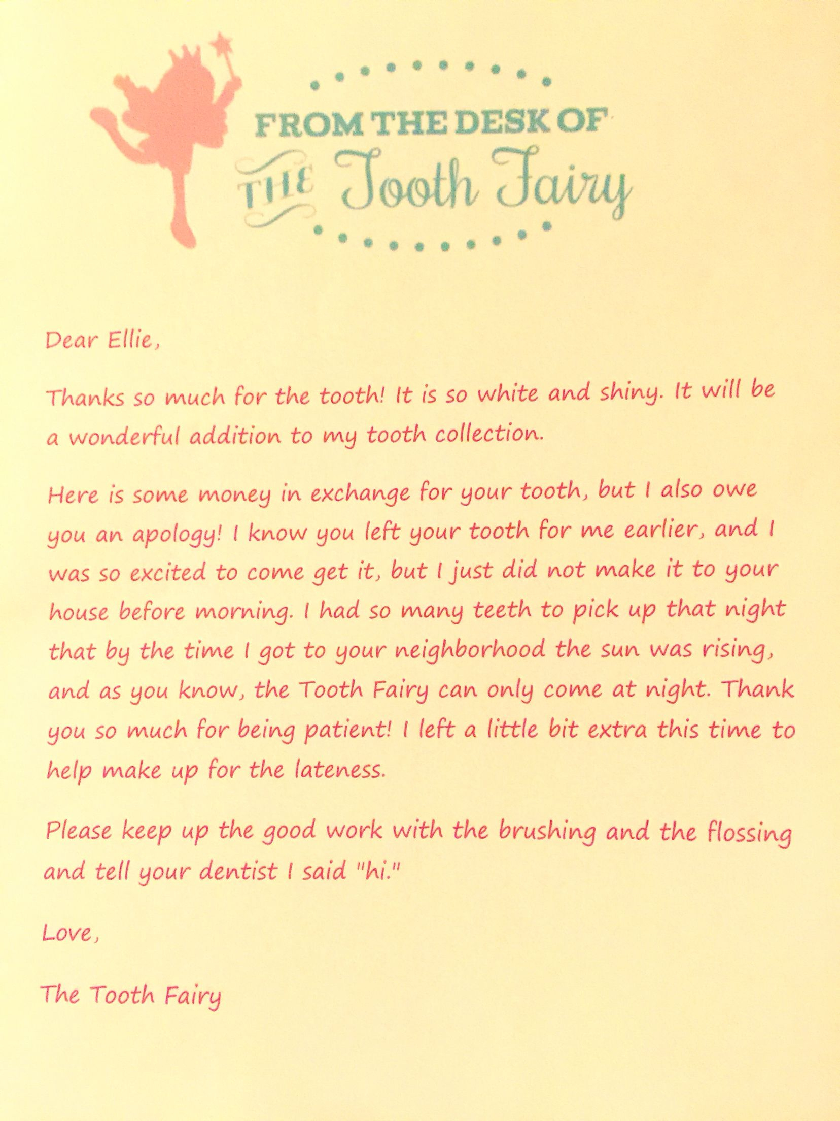 Whoops The Tooth Fairy Was A Day Late But Left This 