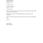 2021 Rent Increase Letter Fillable Printable PDF