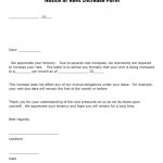 Free Notice Of Rent Increase Form PDF Template Form