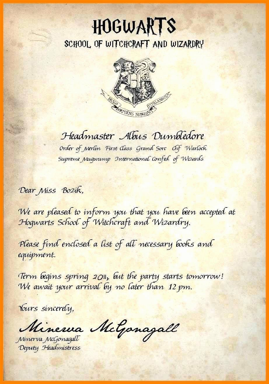 Harry Potter Letter Template Beautiful 12 13 Hogwarts 