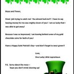 Letter From The Leprechaun St Patrick Day Activities St
