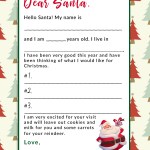 Letters To Santa Template Free Printable Santa Letter