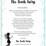 Tooth Fairy Letter Child Swallowed Tooth Letter From Tooth